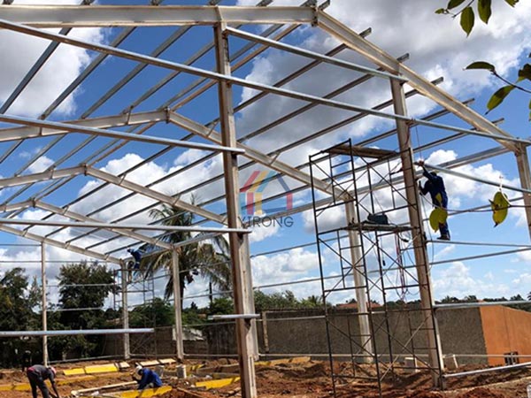 Construction of steel structure warehouse