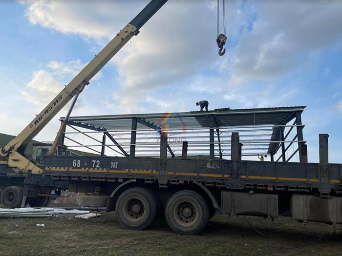 steel structure forage warehouse installation
