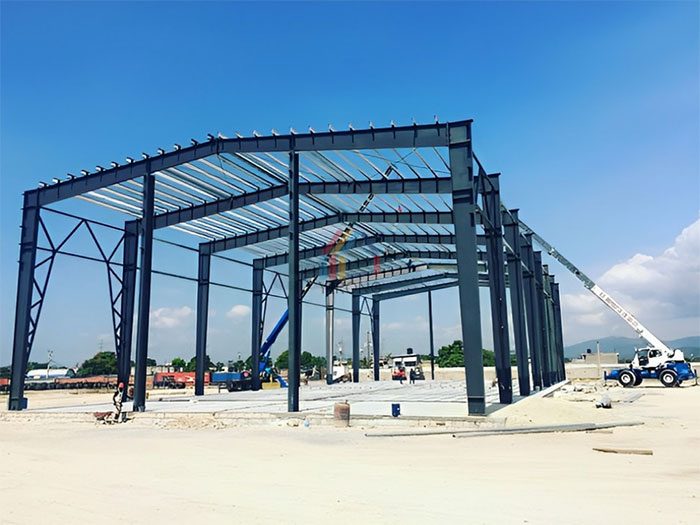 portal frame steel warehouse installation