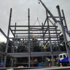 The Philippines three-story building steel structure installation The Philippines three-story building steel structure installation