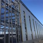 Chile steel frame workshop rock wool sandwich wall panel installation