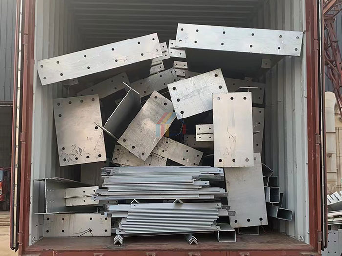 galvanized H-beams and columns
