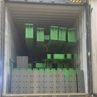Steel beam and steel column packed into trucks to Morocco Steel beam and steel column packed into trucks to Morocco