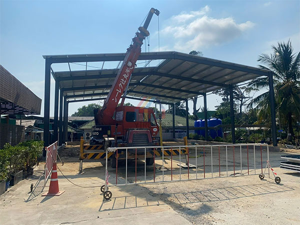 steel structure shed construction
