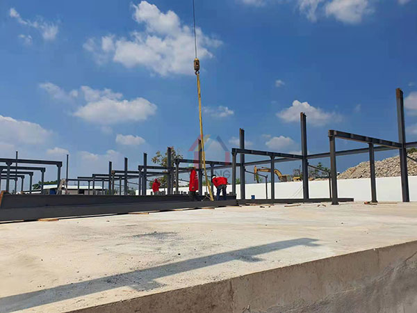 install the steel frame