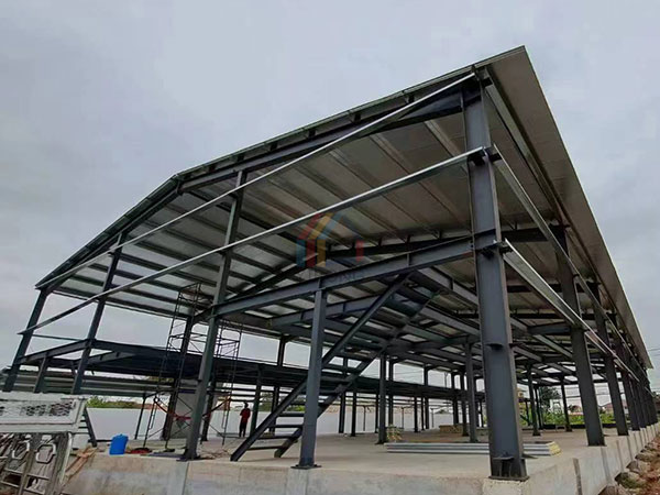steel frame warehouse shed