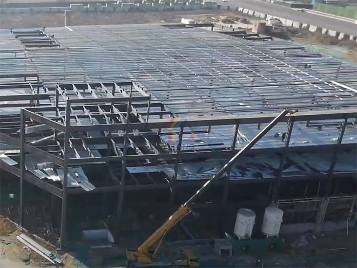 three-story steel structure supermarket