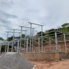 Steel warehouse structure installation in Panama Steel warehouse structure installation in Panama