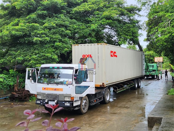 steel structure for cowshed arrives