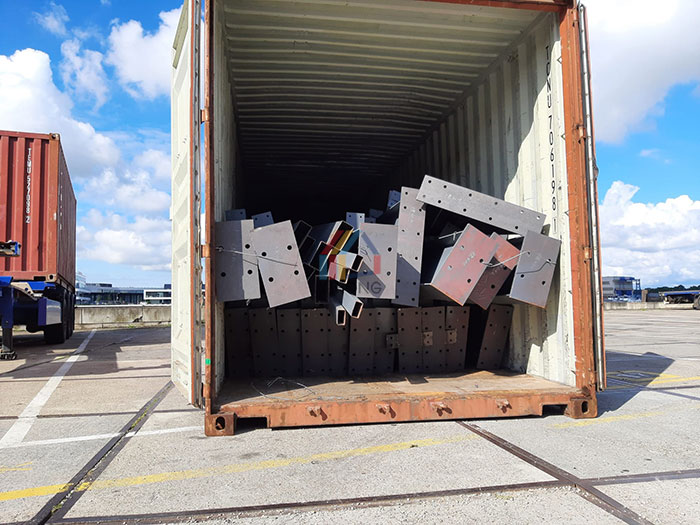 warehouse steel structure arrives