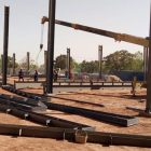 Burkina Faso factory building steel structure begin installation