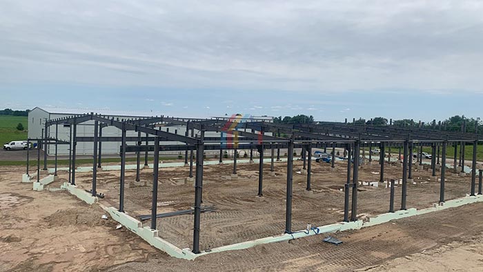 glass factory construction