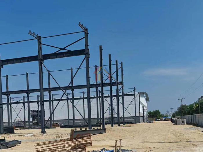 The second steel structure workshop of the Thai client has started construction
