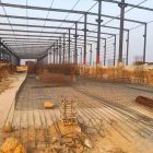 Construction of multi span steel factory building with crane in Guinea