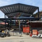 Installation of a two-story steel building in the Philippines Installation of a two-story steel building in the Philippines