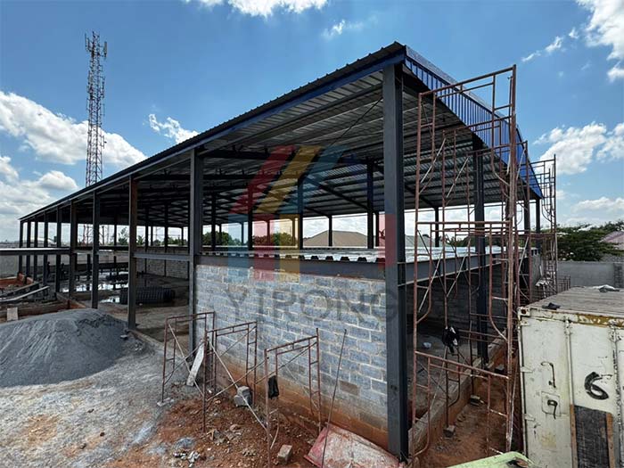 steel structure warehouse with mezzanine