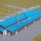 Multi Span Factory With Crane