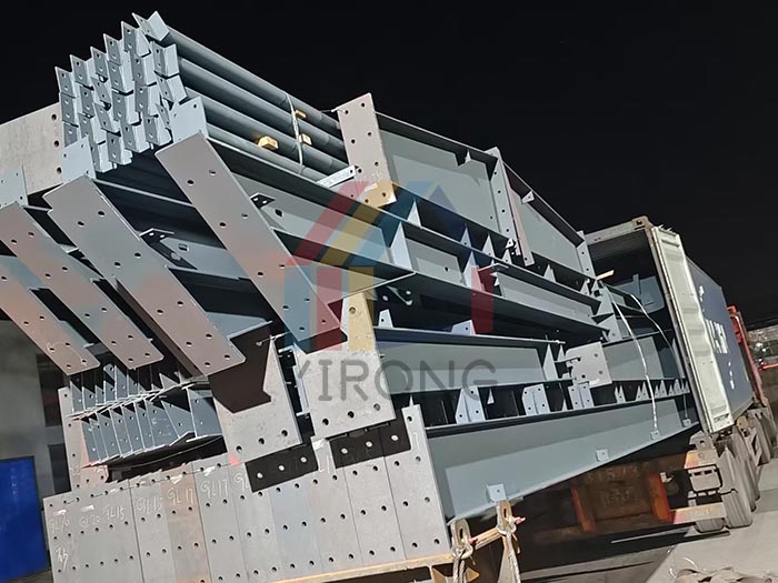 steel structure loading of mortar warehouse