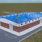 Double Slope Metal Warehouse Double Slope Metal Warehouse