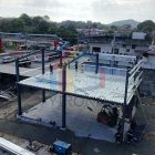 Two story steel warehouse construction in Martinique Two story steel warehouse construction in Martinique