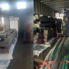 Steel warehouse building kits packaged and shipped to Chile