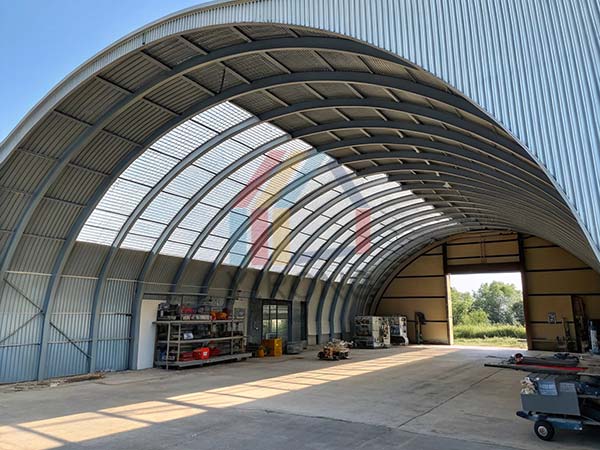 corrugated steel roof structure shed