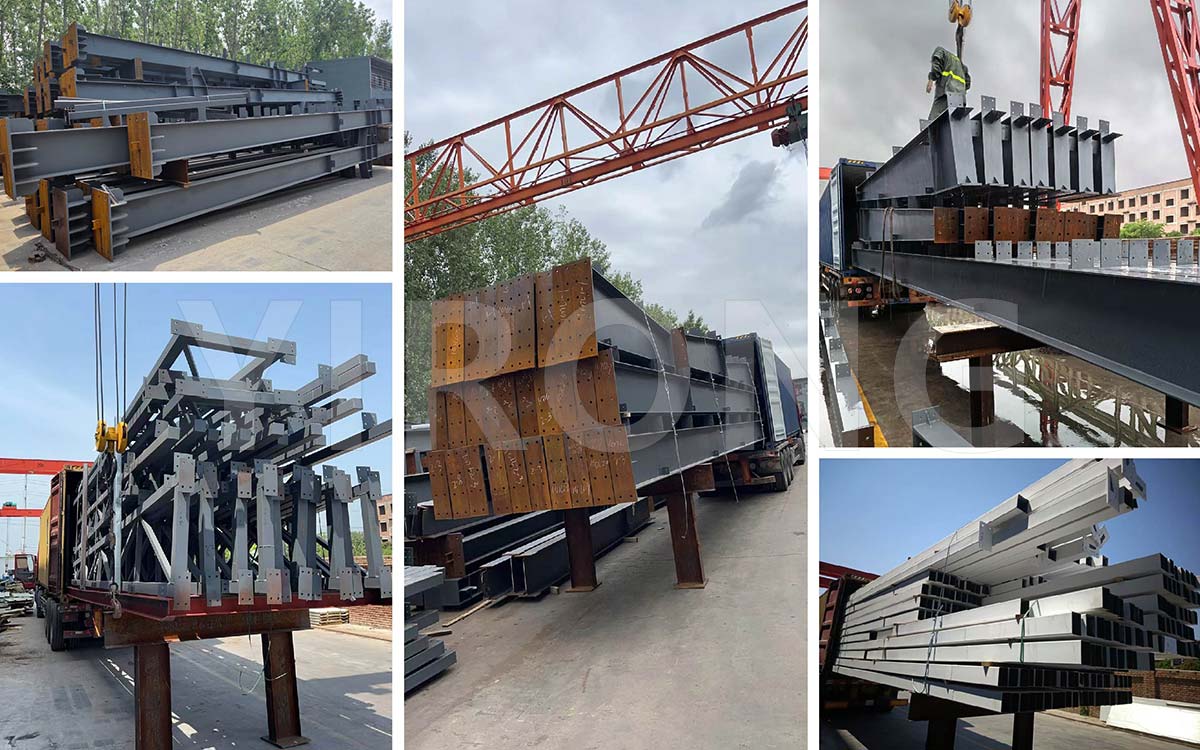 steel structure packaged and shipped