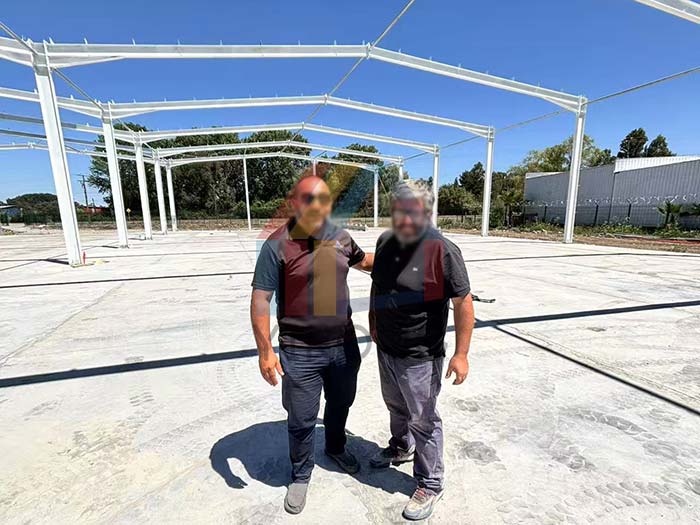 galvanized structural steel prefab warehouse