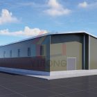 Double Slope Shaped Workshop With Brick Walls Double Slope Shaped Workshop With Brick Walls