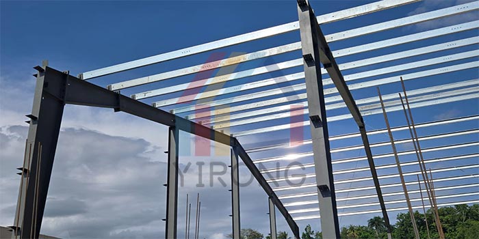mortar warehouse steel structure installation