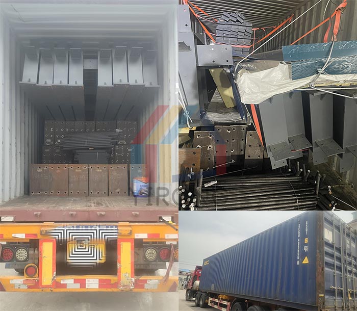 warehouse steel structure kit shipment