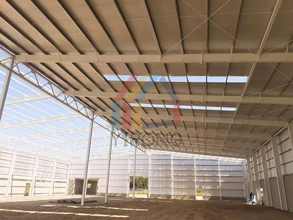 double-slope steel structure storehouse