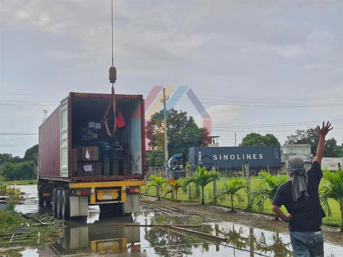 steel structure arrived of auto repair shop