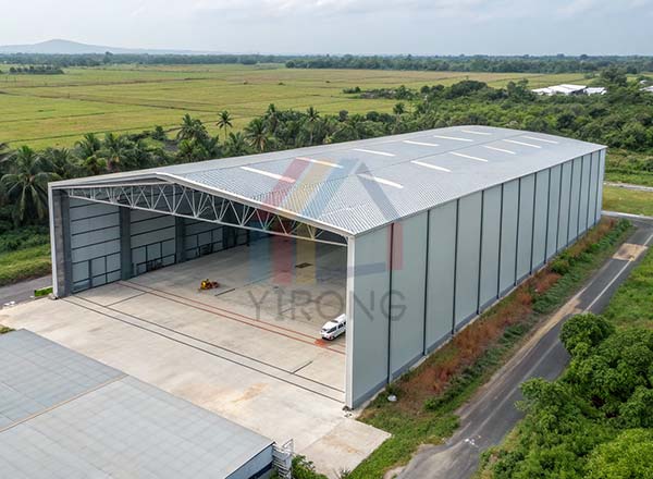 Vietnam Mekong River Rice Cooperative 12m span shed
