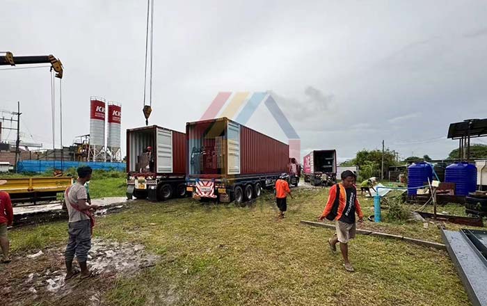 steel structure kit unloading