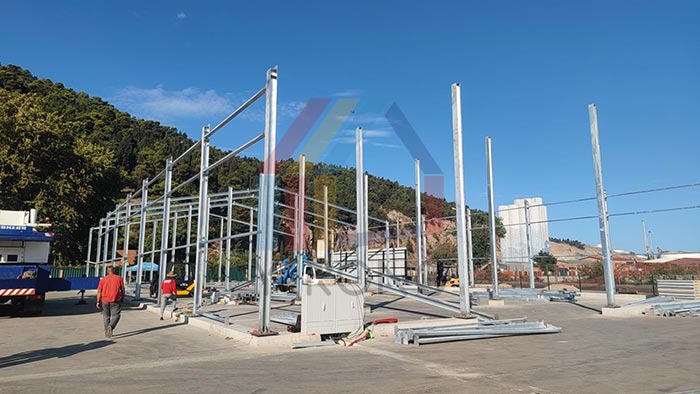 workshop steel structure installation