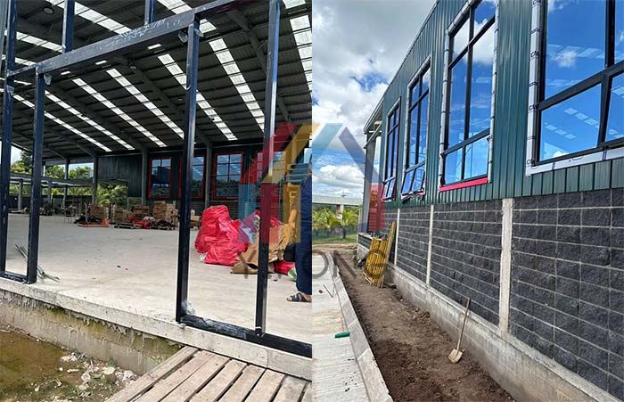 1000㎡ steel warehouse construction