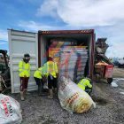 Three floor building project unloading for Guyana client