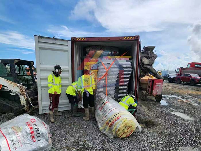 Guyana three floor project unloading