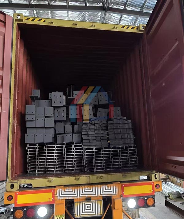 steel structure packaged and shipped
