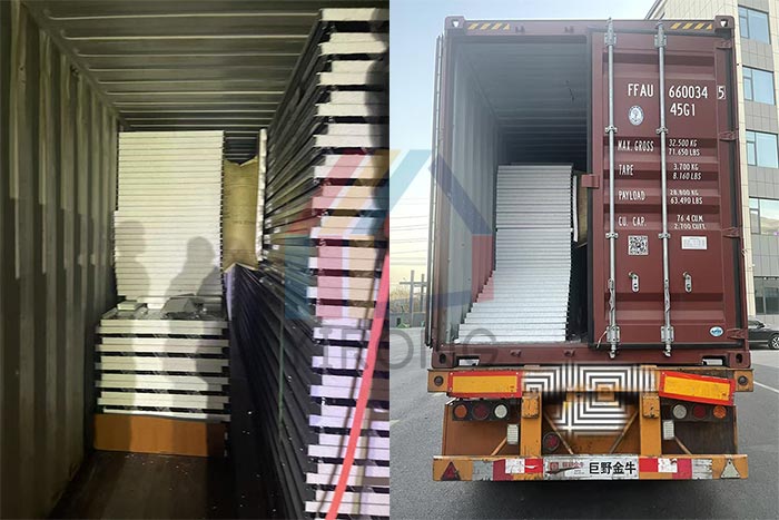 eps sandwich panel shipment