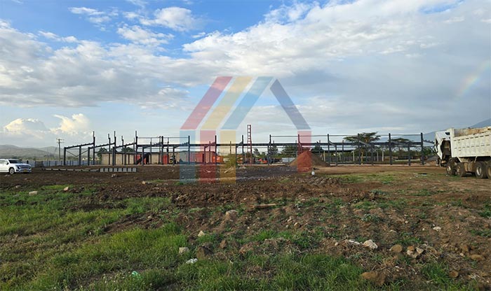 steel structure hall with office