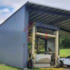 Double slope roof agricultural shed in Australia Double slope roof agricultural shed in Australia