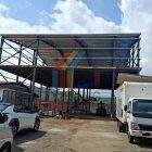 Costa Rica two-story steel storage warehouse installation Costa Rica two-story steel storage warehouse installation