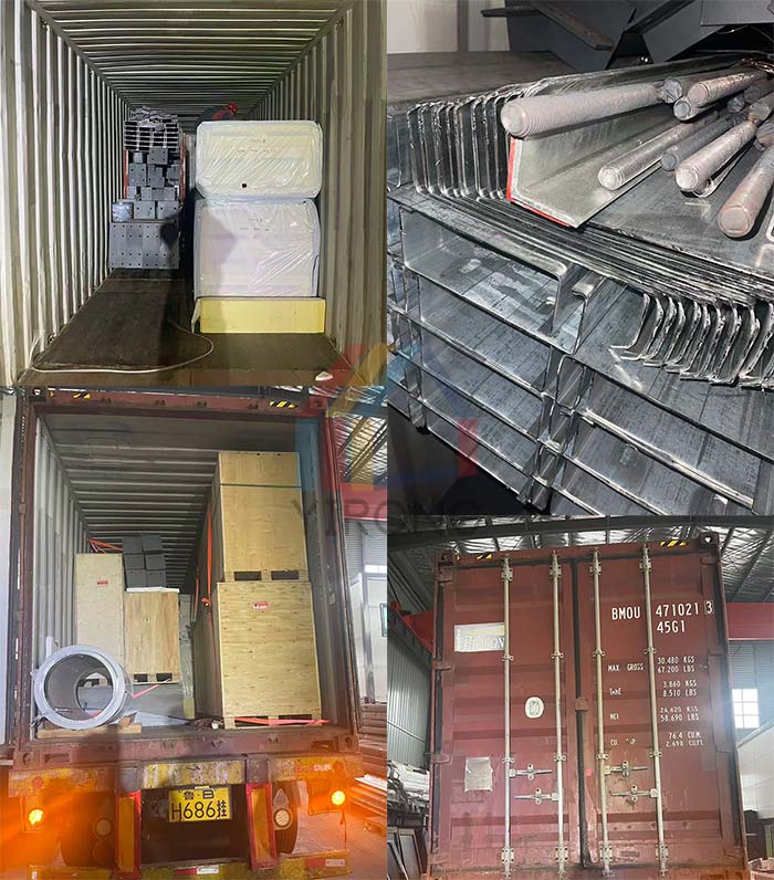 single-slope warehouse steel structure shipment
