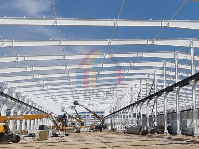 Uzbekistan steel structure factory installation